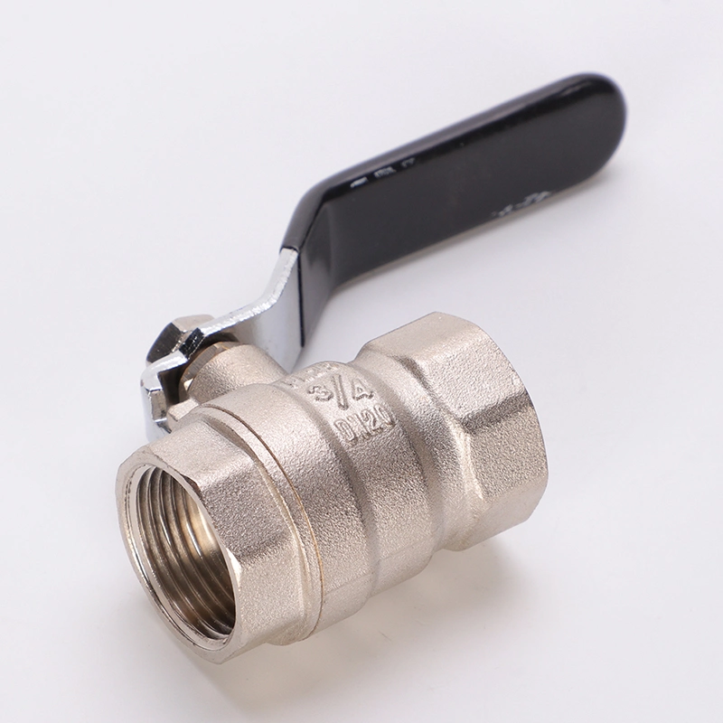 1/2&quot;-1&quot; DN10 F/M Brass Ball Valve with Butterfly Handle, Nickel Plated, Gas/Water Control Shut off