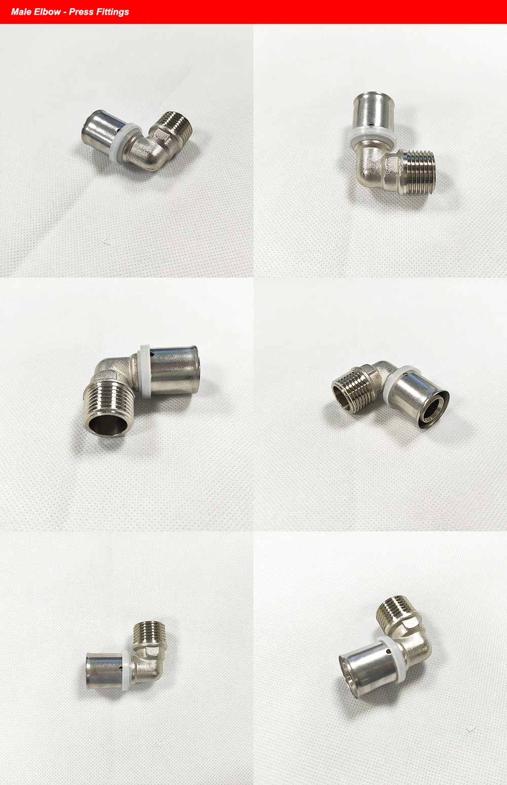 Male Elbow Crimping Fittings Press Fittings for Water and Gas Pipes