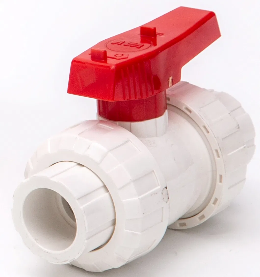 High Quality Plastic Electric Control Ball Valve UPVC True Union Ball Valve PVC Non Actuator Double Union Ball Valve Body PVC Pneumatic Ball Valve