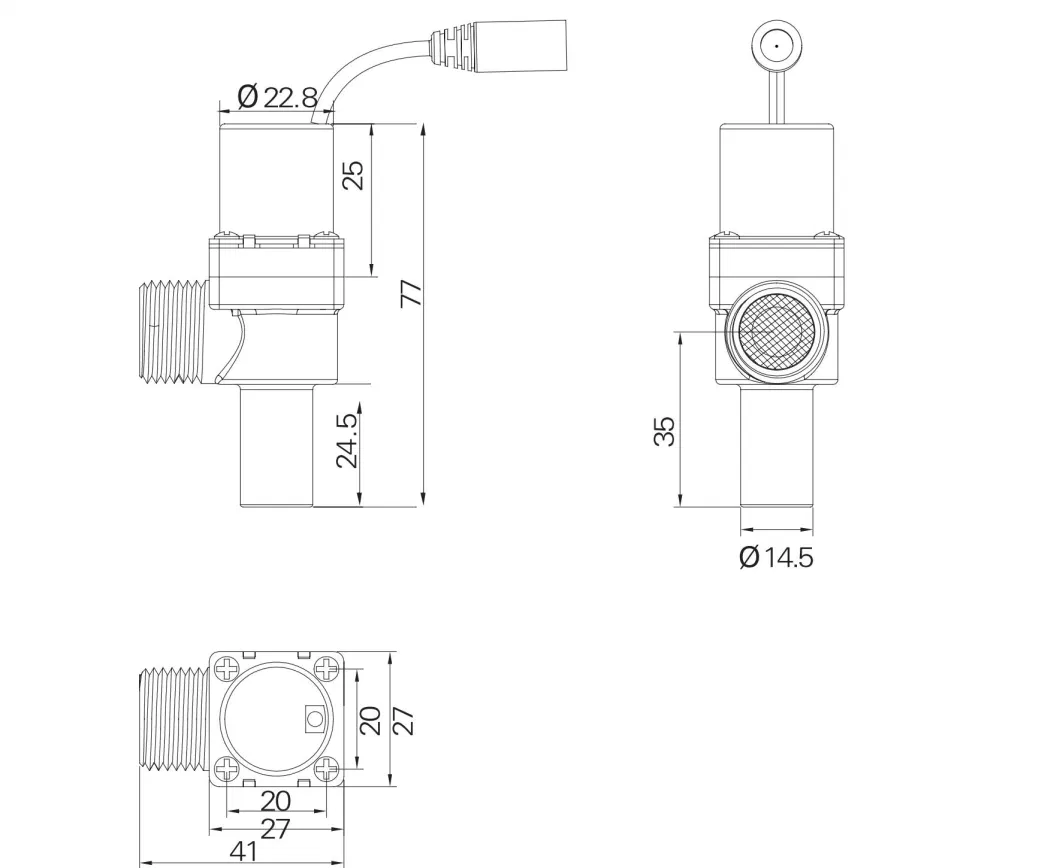 G1/2 Inch 3.6VDC Latching Sensor Faucet Solenoid Valve