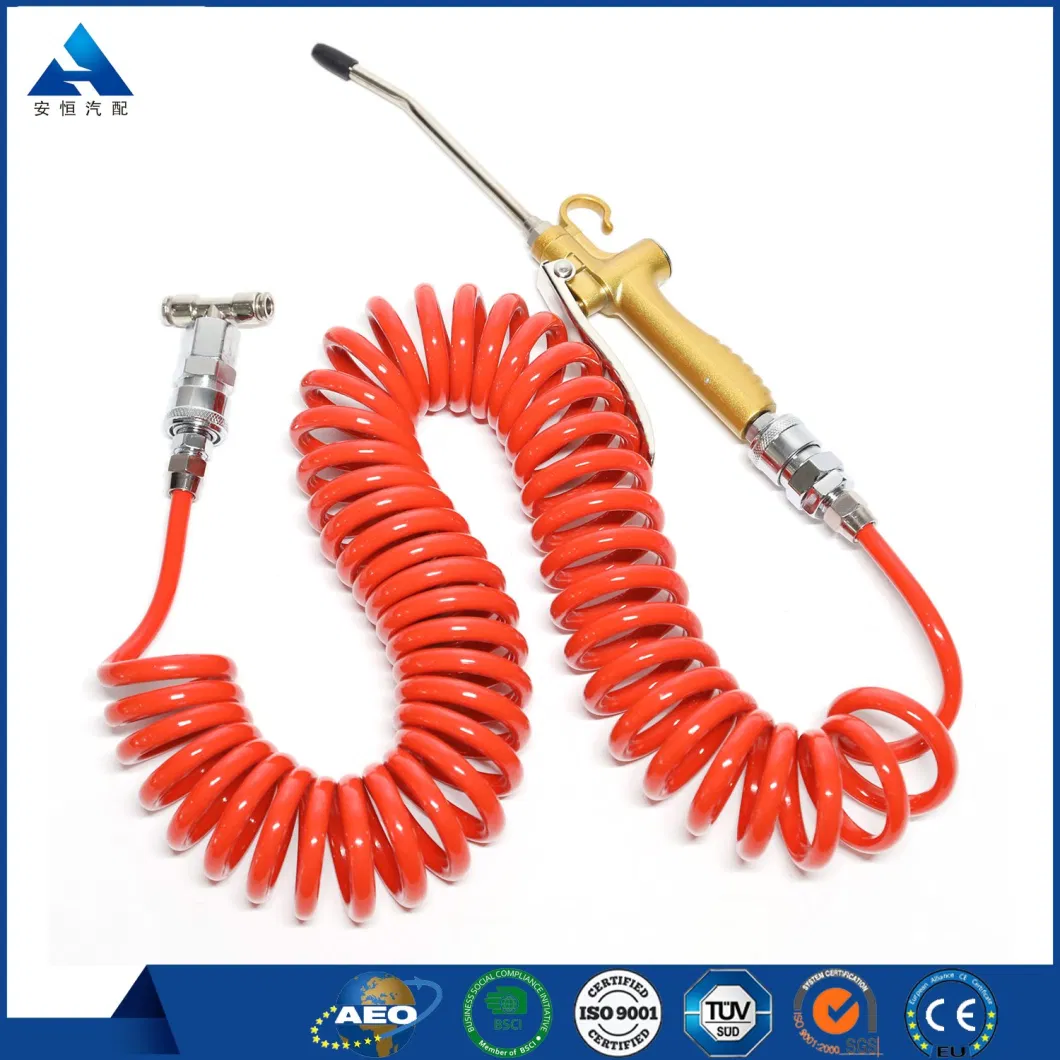 Spring PU Tube with Air Duster Spray Gun Spiral Hose Truck Dust Blower Clean Nozzle Blow Tool Kit Good Sell