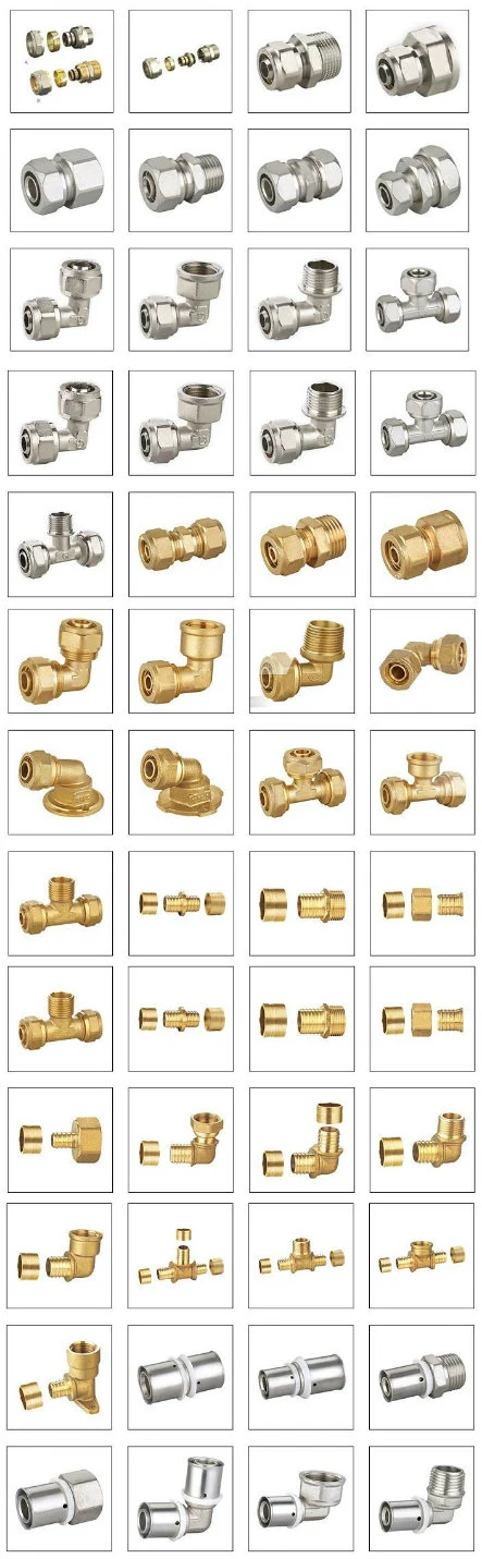 Forged Brass Male Pex-Al-Pex Tee Brass Connector Compression Fitting