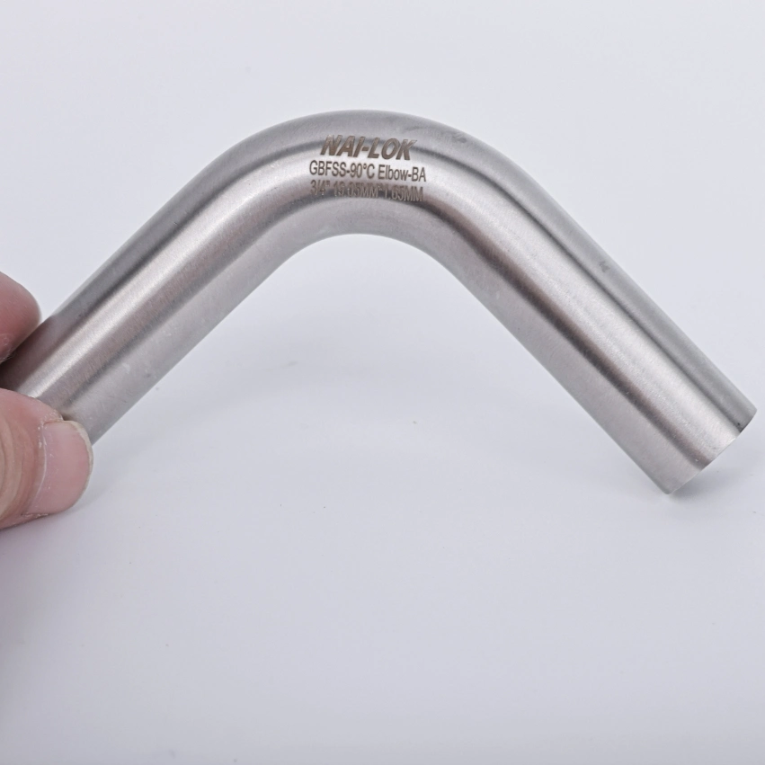 Nai-Lok ASTM 316L Stainless Steel Biopharm Fittings Butt Weld Tube Elbow Connector Bpe Bend Pipe Fittings