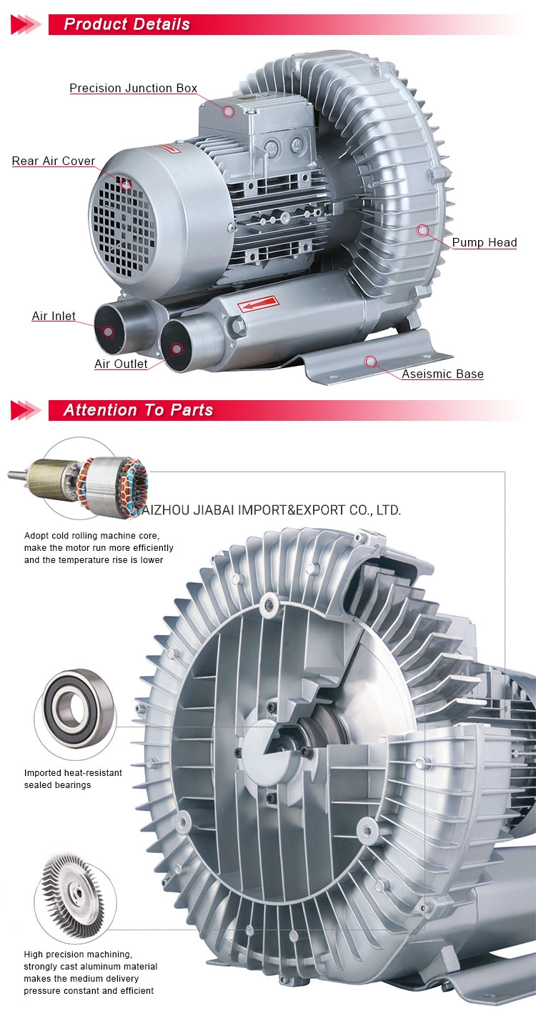 Vacuum Compression Pump Material Transfer Oil Free Aquaculture Ring Blowe