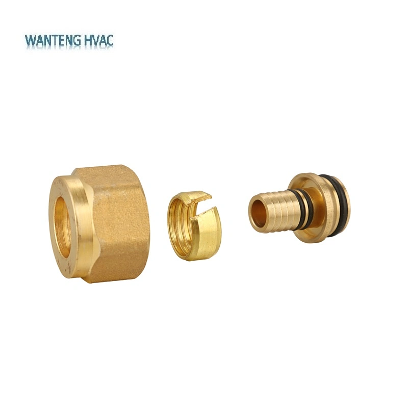 Underfloor Heating Pipe Eurocone Brass Manifold Adaptor Compression Fitting