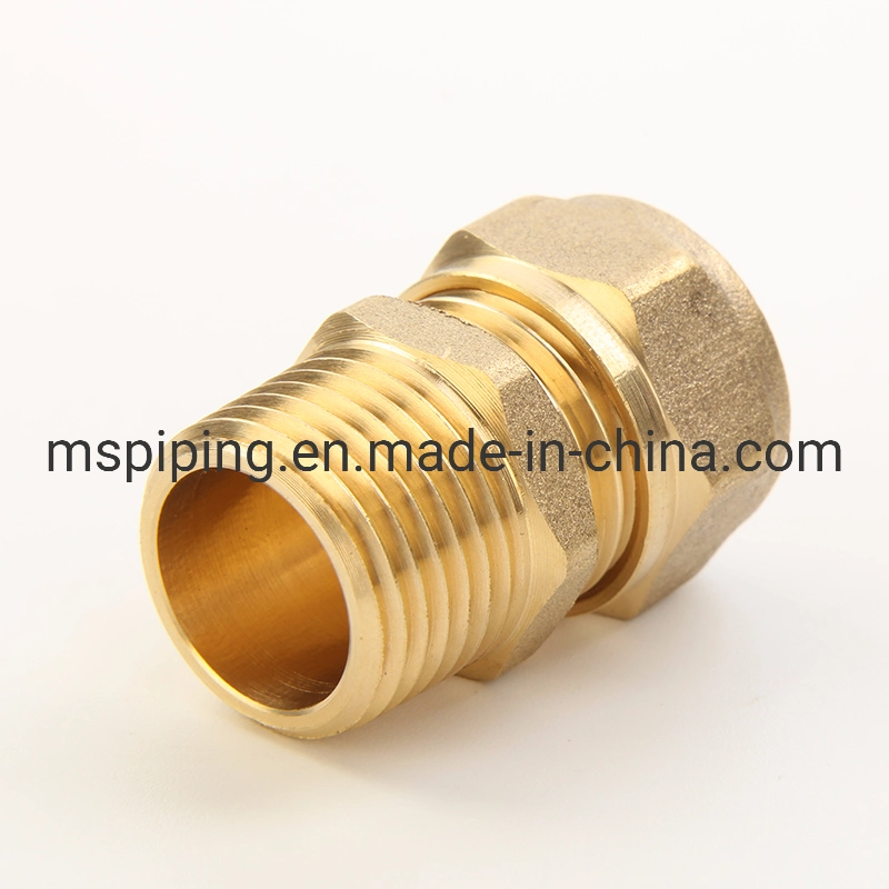 Compression Copper Connector/Brass Fittings/Plumbing Fitting/Copper Fitting/Water Fitting/Coupling with CE/Acs/Skz/Aenor Without Nickel Plated