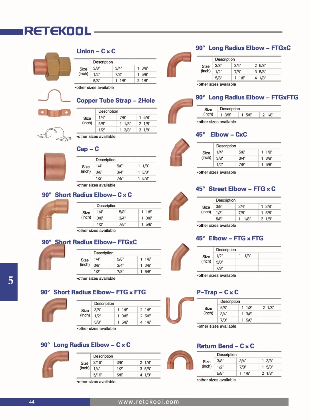 Refrigeration Copper Elbow Press Connector Plumbing Copper Fitting