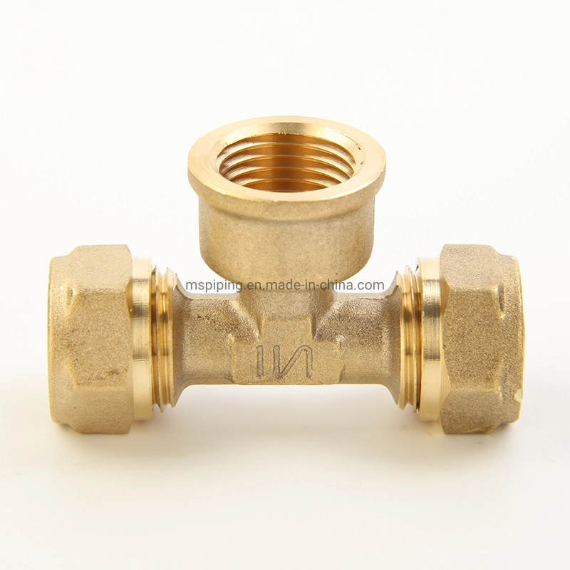 Compression Copper Connector/Brass Fittings/Plumbing Fitting/Copper Fitting/Water Fitting/Coupling with CE/Acs/Skz/Aenor Without Nickel Plated