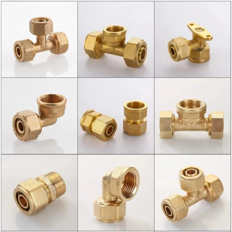 High Quality Plumbing Copper Brass Materials Pipe Fittings Compression Price List Thread Connector