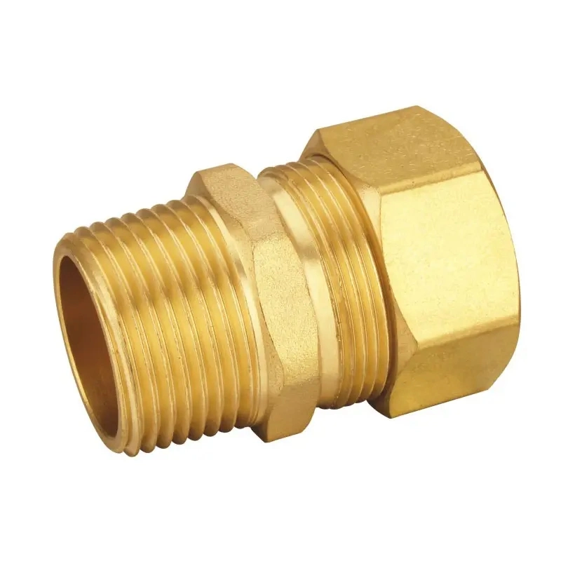 Brass Compression Male Tee Fitting Connector for Copper Pipe