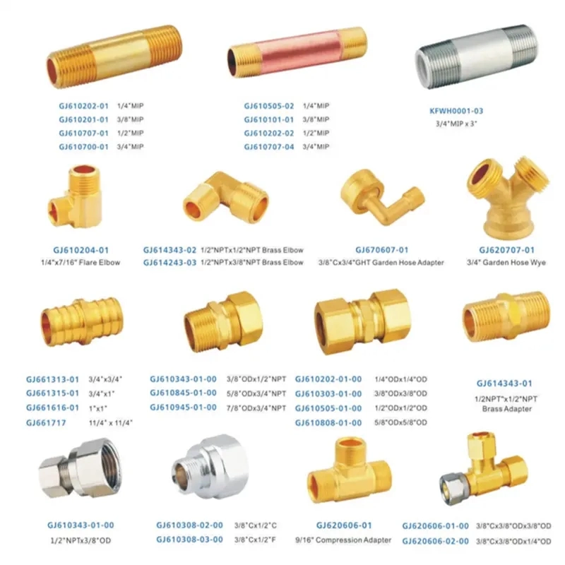 Brass Compression Male Tee Fitting Connector for Copper Pipe