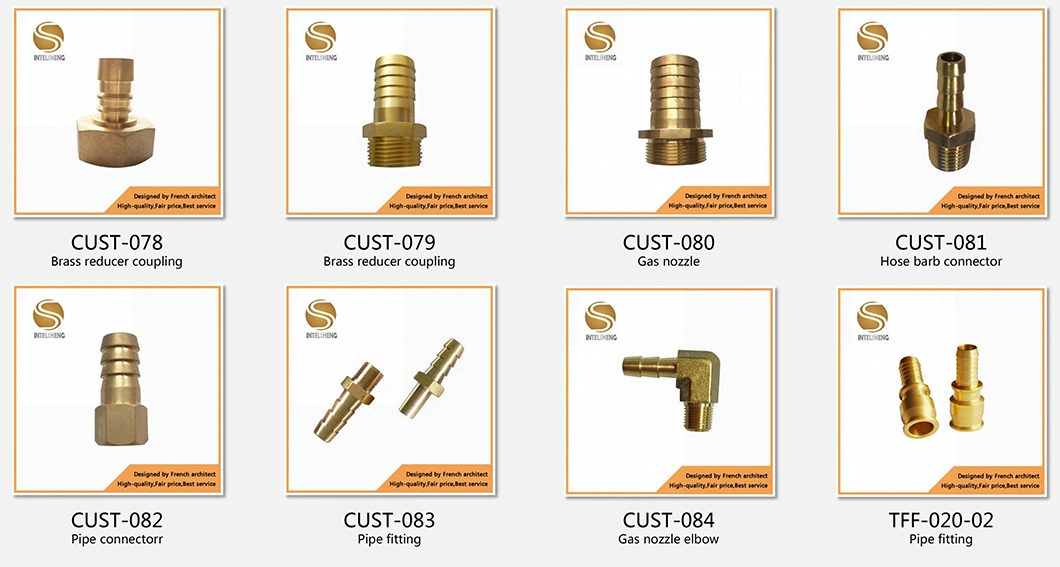 High Quality Plumbing Copper Brass Materials Pipe Fittings Compression Price List Thread Connector