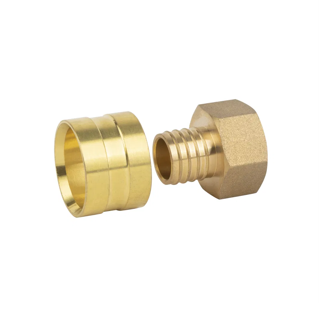 Brass Press Sliding Fitting Nut Fitting Pex Ring