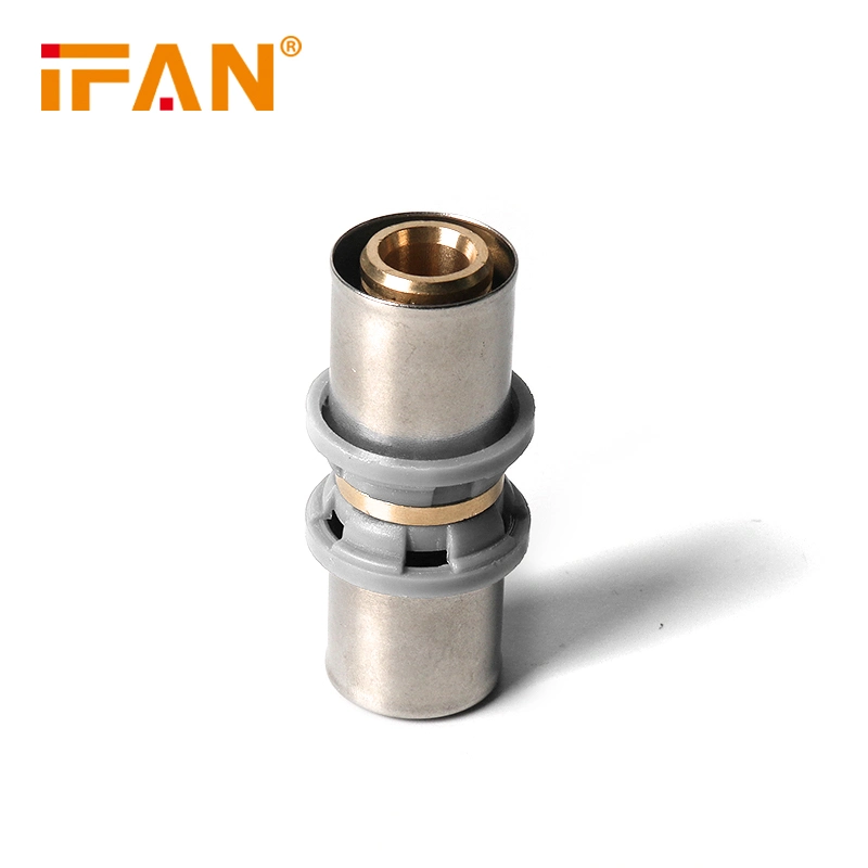 Ifan Factory Good Look Pex Brass Press Fitting Seated Elbow Grey Color 16-20mm Brass Pipe Fitting Pex Brass Elbow Connector