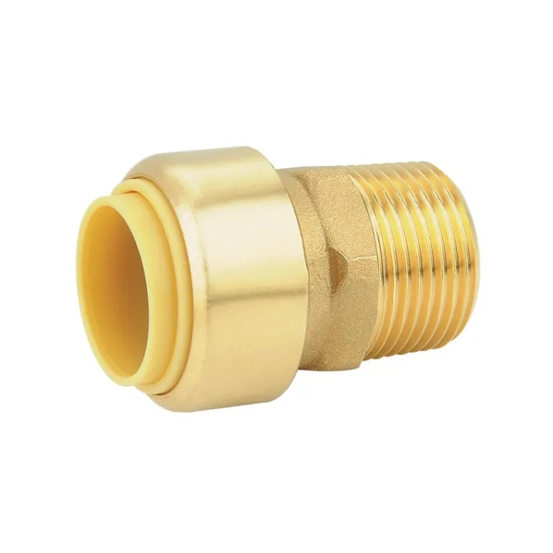 Brass Compression Male Tee Fitting Connector for Copper Pipe