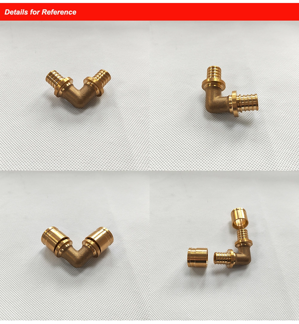 High Quality Brass Sliding Fitting Equal Elbow Connector for Pex-a Pipe