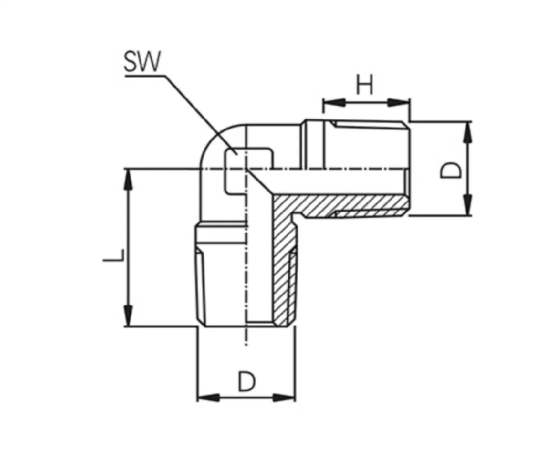 Tty-PV Male-Female Threaded Brass Elbow Joint Connector for Pex and Pipe Installations