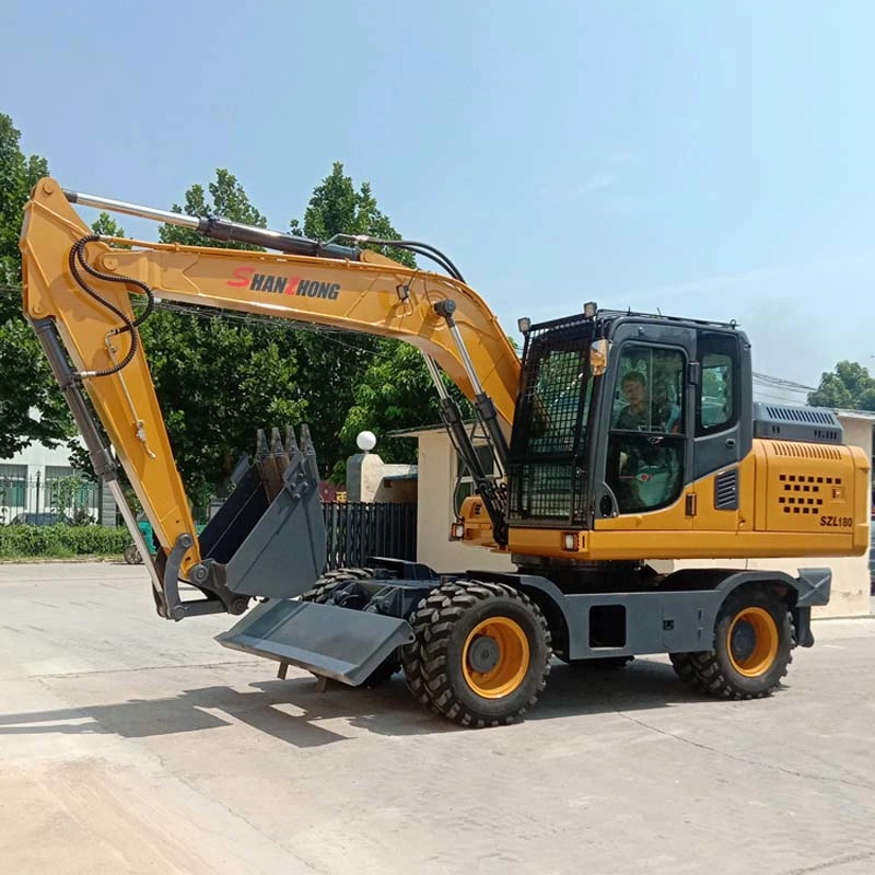 Factory Supply Directly Shanzhong Brand 15ton 17ton 18ton Wheel Excavator Construction Machinery for Coal Mine