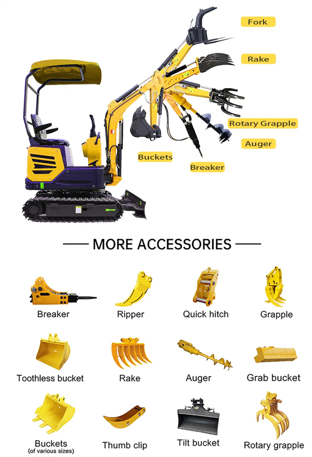 Kaitian 0.9 Ton 1ton Hydraulic Micro Digger for Sale Mini Diggers Excavator electric Drive