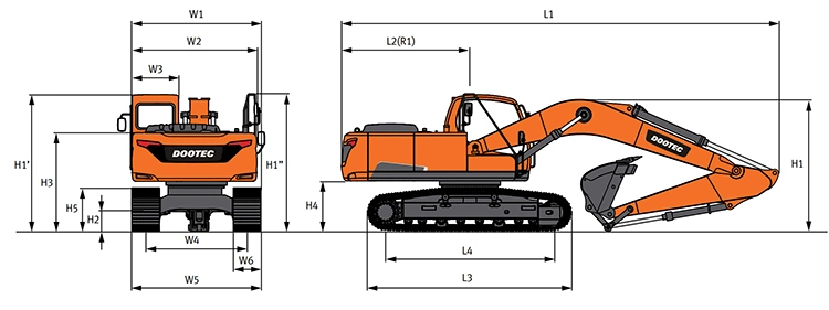 New Doosan Similar 20 Ton Largest Excavator with Bucket