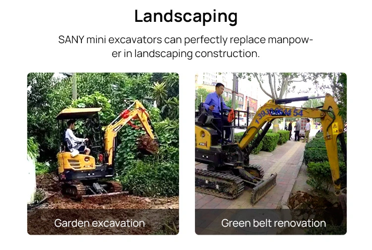 Sany Official Mini Hydraulic Excavator China Front Shovel Zero Swing 1.8 Tonne Excavator