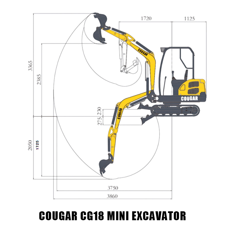 Cheap Electric Drive Wheel Backhoe Mini Hydraulic Excavator