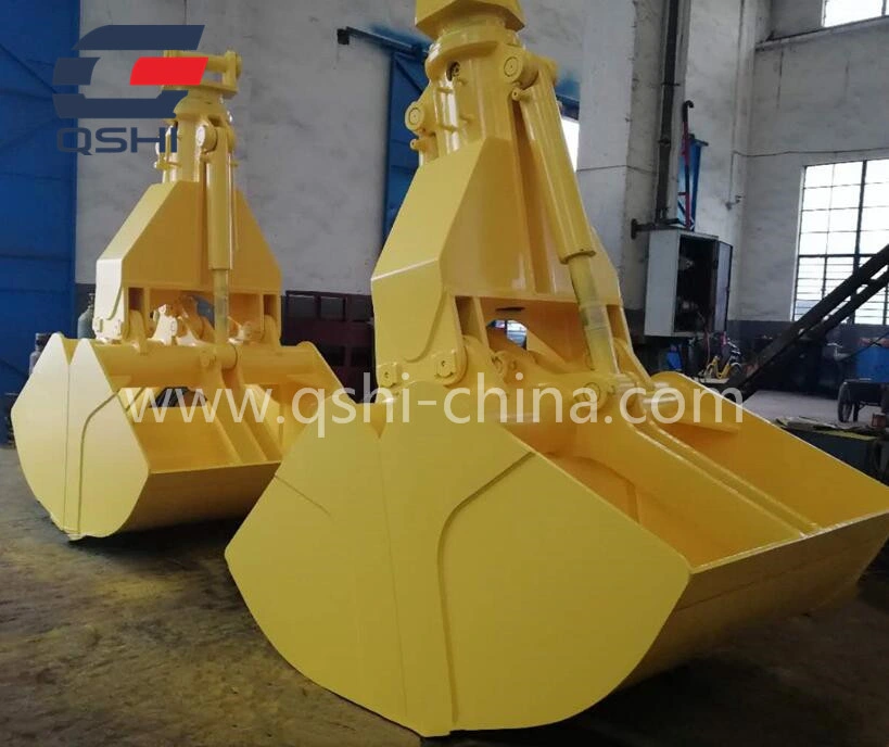 Qshi Excavator Hydraulic Clamshell Grab Bucket for Various Kinds of Excavator/Crane