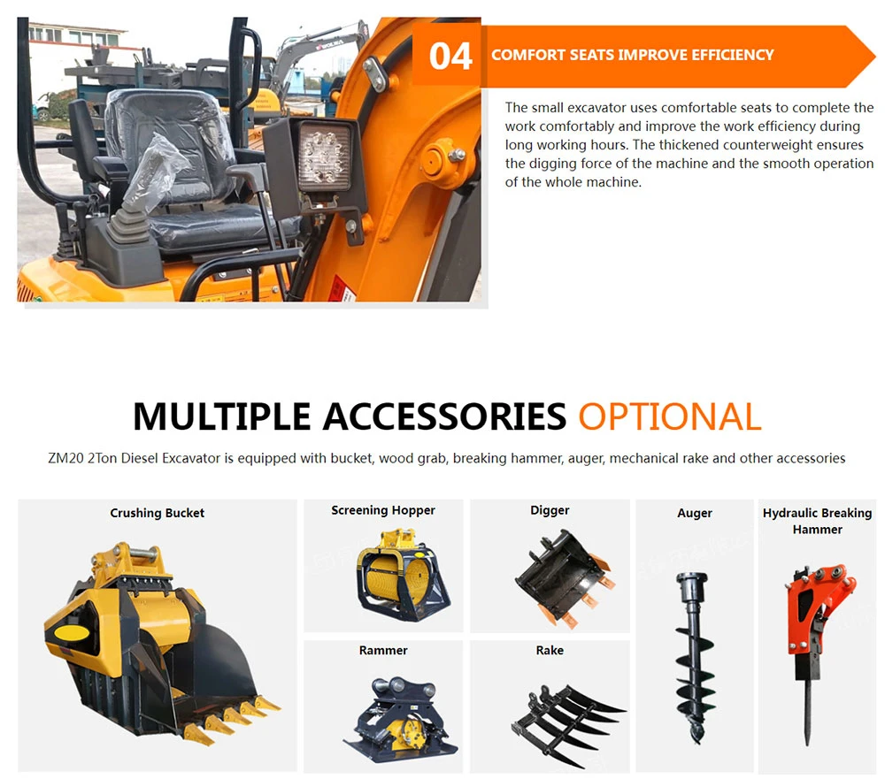 Cheap Price Mining Transmission Mini Towable Backhoe Micro Digger Hydraulic Crawler Excavator