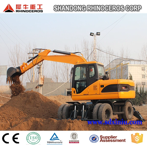 Rhinoceros Wheel Excavator X120-L, Tyre Excavator 12 Ton for Sale in China in Asia