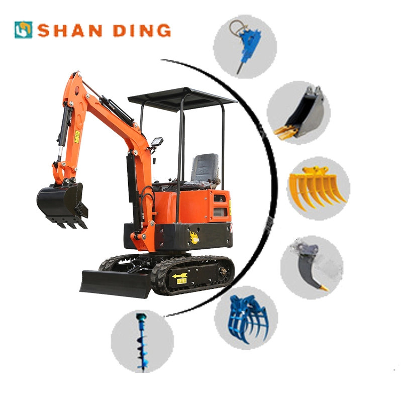 China Shanding SD15 1 2 3.5 Tons Mini Excavator with CE Excavator Parts