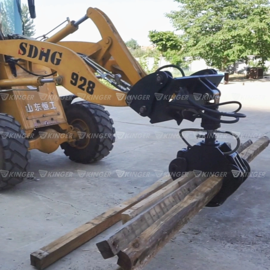 Kinger Excavator Log Grab Hydraulic Timber Pulpwood Rotary Grapple with Good Price and High Quality for Sale