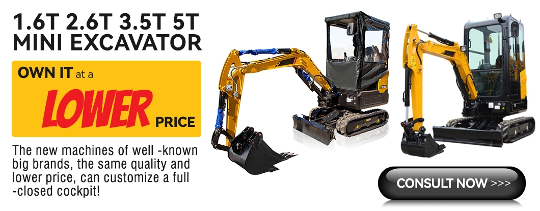 1.6t 2.6t 3.5t 5t Mini Stock Excavator China Backhoe Machine Earth Mover