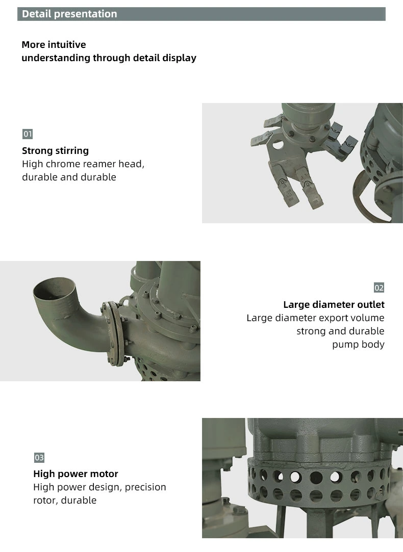 Dredging Pump Hydraulic Drive Silt Pumping Machine Hook Machine Sediment Pump with Stirring Sand Suction Pump Silt Cleaning Pump