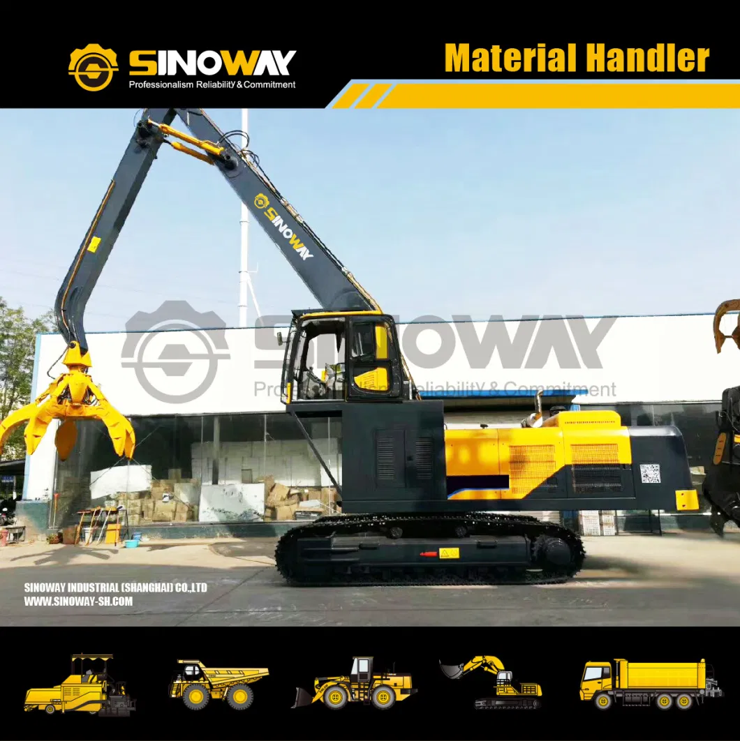 Hybrid Hydraulic Crawler Material Handler 42 Ton Cargo Handler