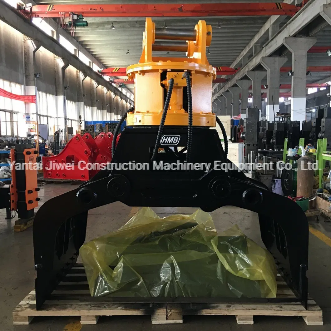 Rotating Stone Grapple Hydraulic Log Grapple Orange Peel Grapple for Sale CE Certificated Scrap Metal Grab Mini Excavator Log Rotating Grapple Wood Grapple