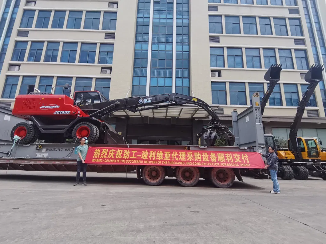 Heavy Duty Jinggong Machinery Scrap Material Handler on Wheel Wheeled