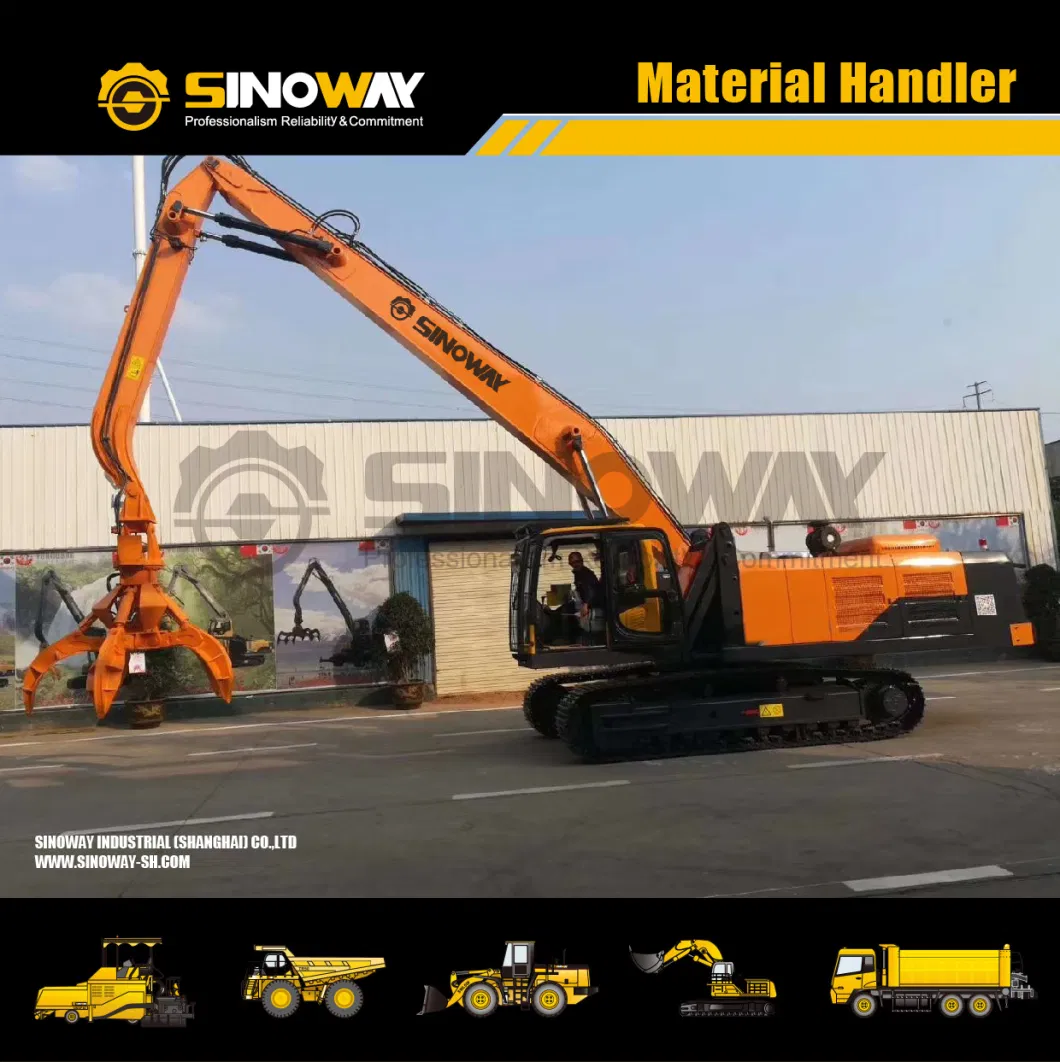 Hybrid Hydraulic Crawler Material Handler 42 Ton Cargo Handler