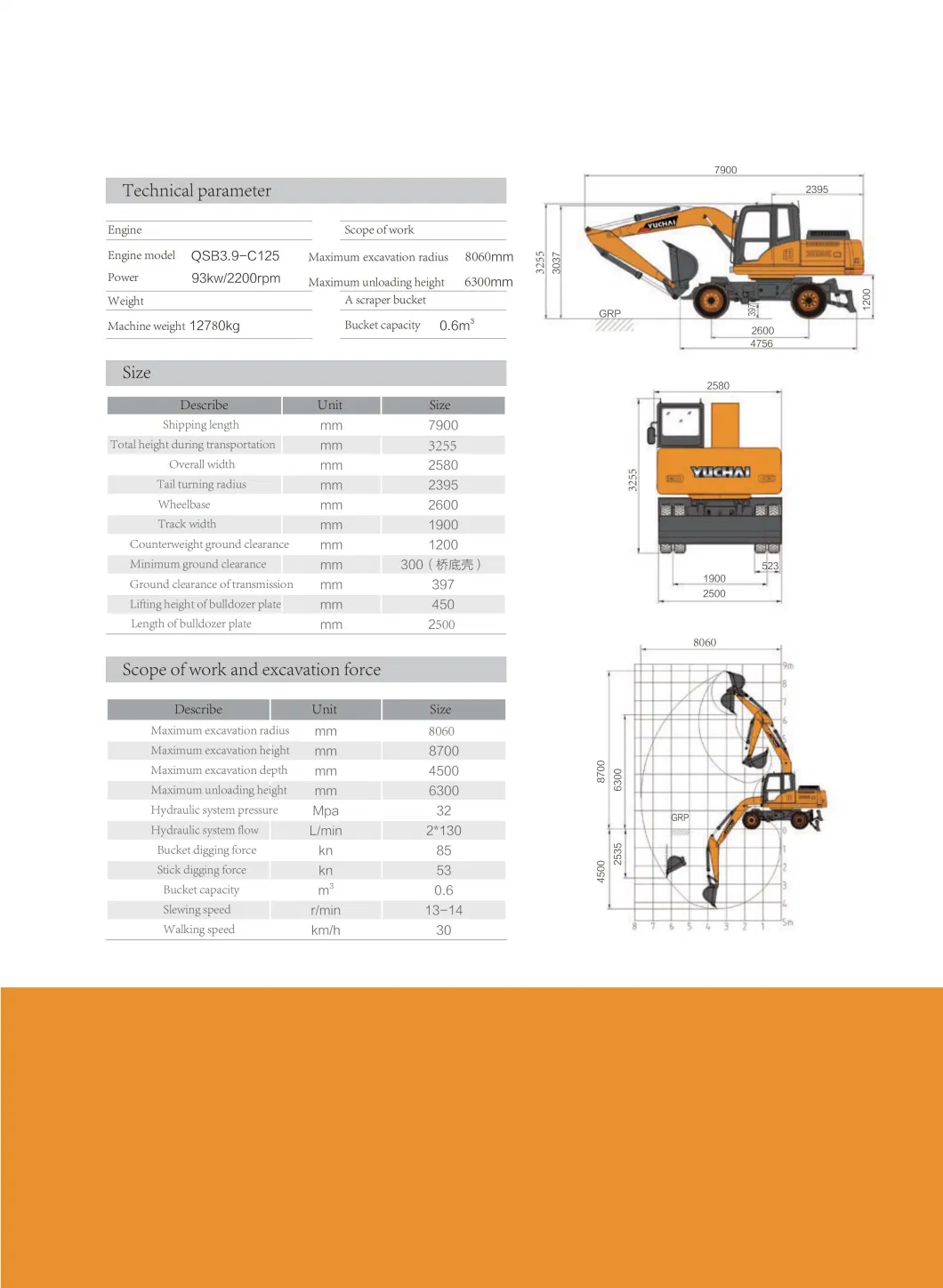 Economical Order-Ready Mobile Excavator