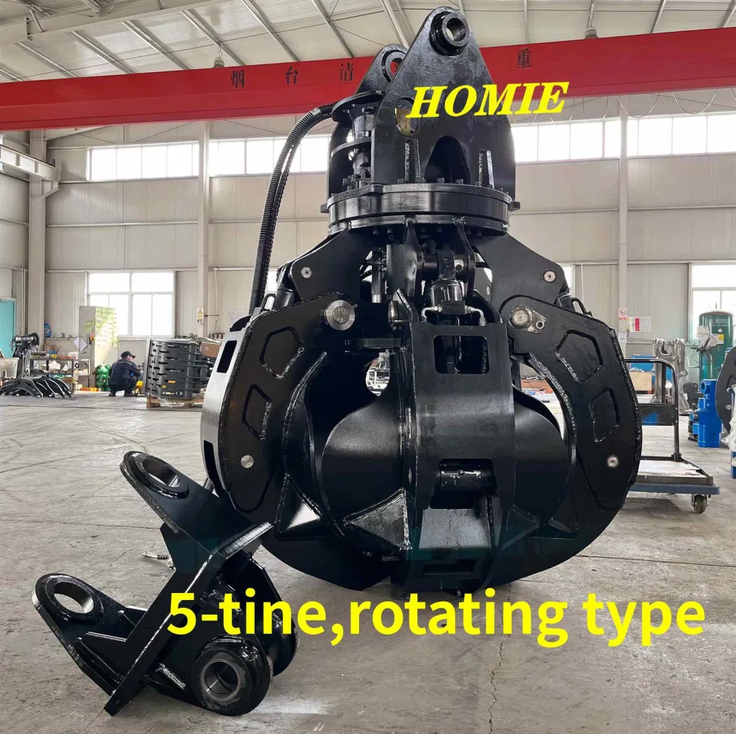 Hydraulic Rotating Orange Peel Grab for 25t 30t Excavator Grapple Attachment