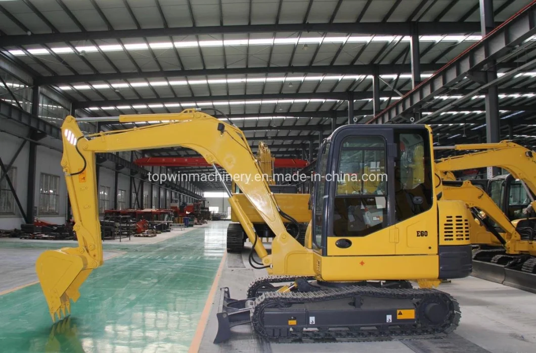 Topwin Official Manufacturer 6t 6.5ton 7t Hydraulic Crawler Excavator for Sale