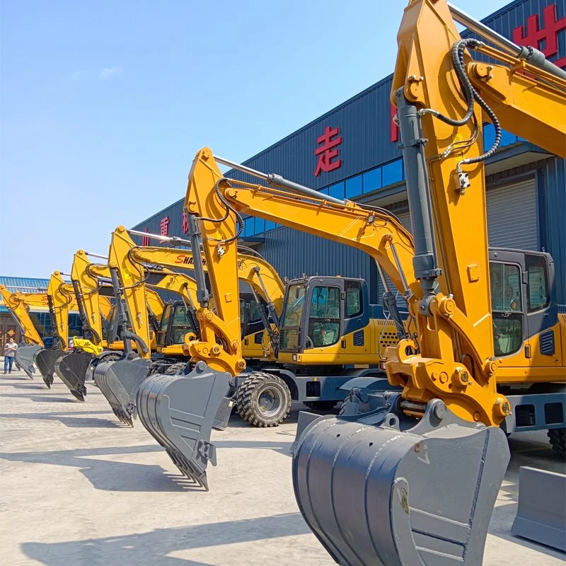 Factory Supply Directly Wheel Type Excavator Wheeled Shovel Digger Small Work Hydraulic Excavator