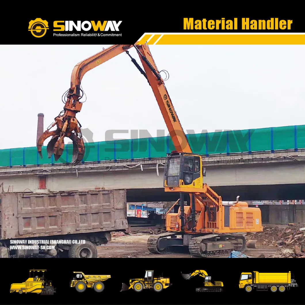 Hybrid Hydraulic Crawler Material Handler 42 Ton Cargo Handler