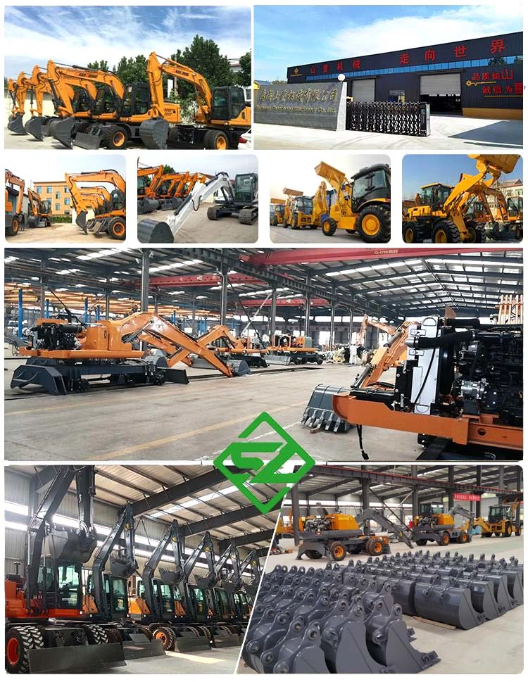 Factory Supply Directly Wheel Type Excavator Wheeled Shovel Digger Small Work Hydraulic Excavator