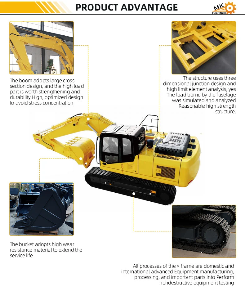 1 Ton 2 Ton 2 Ton Large Hydraulic Crawler Excavator with Factory Price