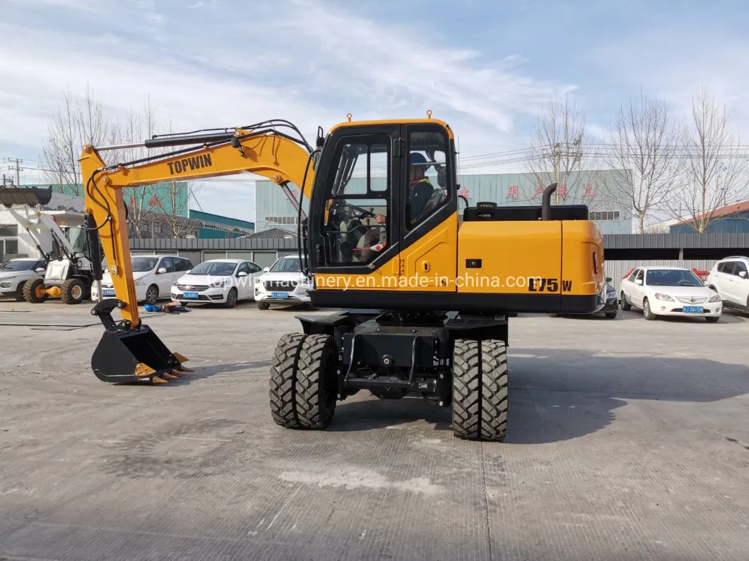 Topwin Official Manufacturer 6t 6.5ton 7t Hydraulic Crawler Excavator for Sale