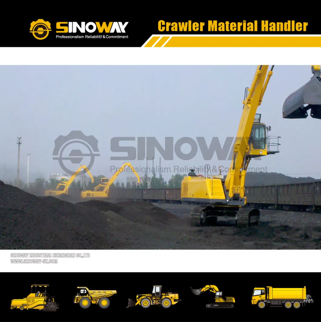 50ton Crawler Material Grabbing Handler with Clamshell Grab