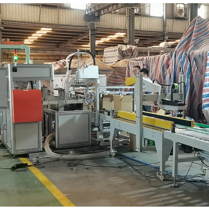 Cartoon Packung Maschine Full Automatic Grasping Robot Carton Packing Machine