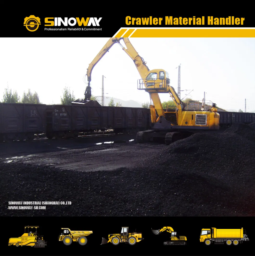 50ton Crawler Material Grabbing Handler with Clamshell Grab