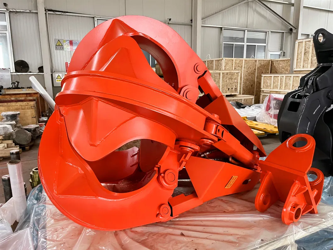 Hydraulic Rotating Orange Peel Grab for 25t 30t Excavator Grapple Attachment