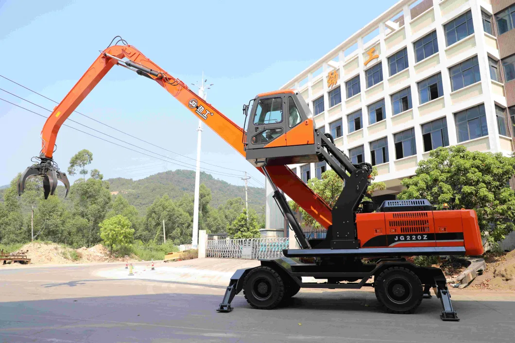 Made in China Jg220z-1 20 Ton Mobile Material Handler Wheel Excavator